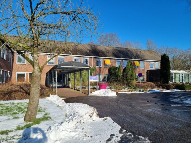 Zijlhuis in Tolbert in de sneeuw