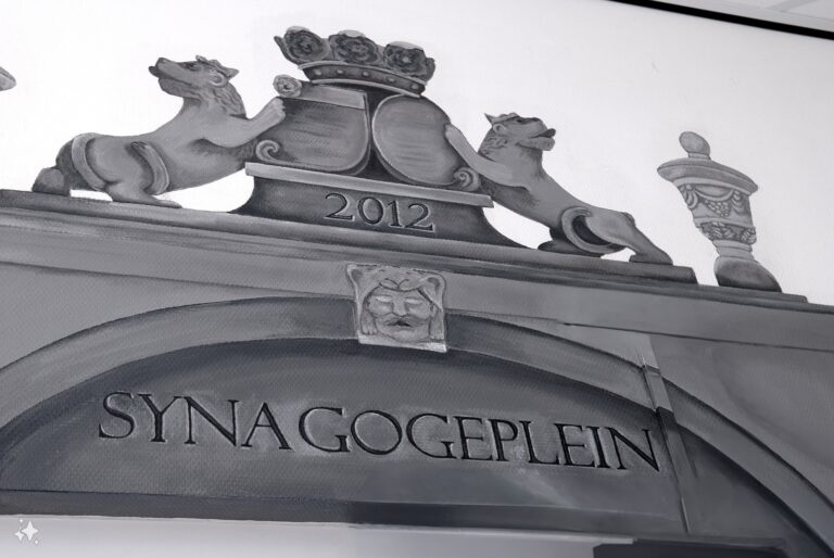 Naambord met de tekst Synagogeplein